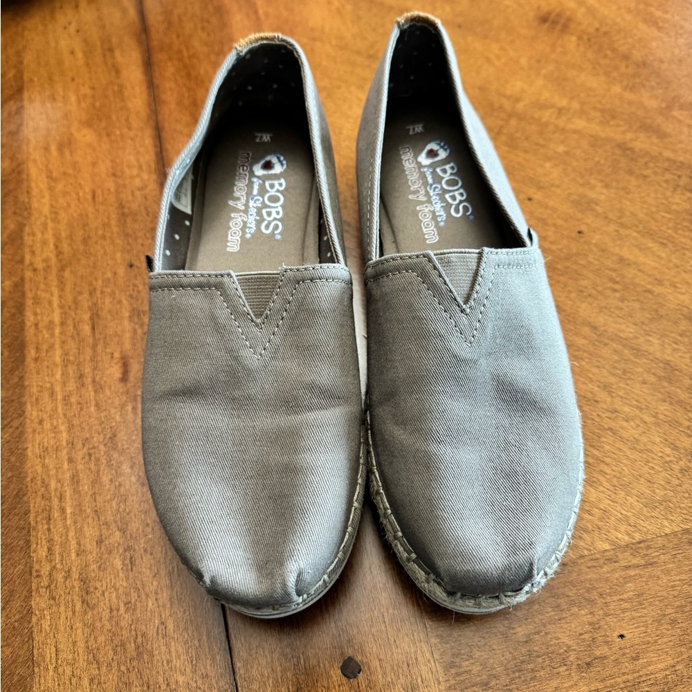 Skechers Gray Espadrille Slip-Ons for Women
